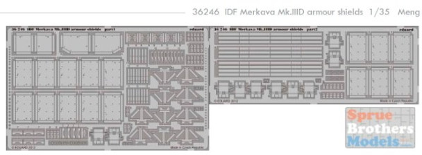 EDU36246 1:35 Eduard PE - IDF Merkava Mk.IIID Armor Shields (MNG kit)