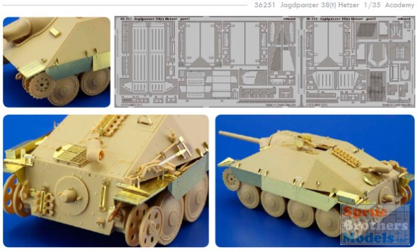 EDU36251 1:35 Eduard PE - Jagdpanzer 38(t) Hetzer Detail Set (ACA