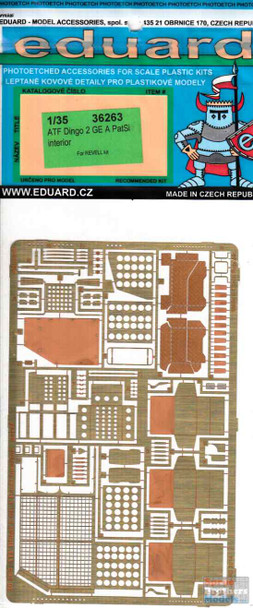 EDU36263 1:35 Eduard PE - ATF Dingo 2 GE A PatSi Interior Detail Set (REV kit)