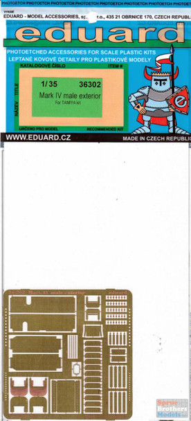 EDU36302 1:35 Eduard PE - Mark IV Male Exterior Detail Set (TAM kit)