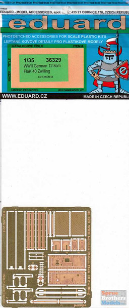 EDU36329 1:35 Eduard PE - German 12.8cm Flak 40 Zwilling Detail Set (TAK kit)