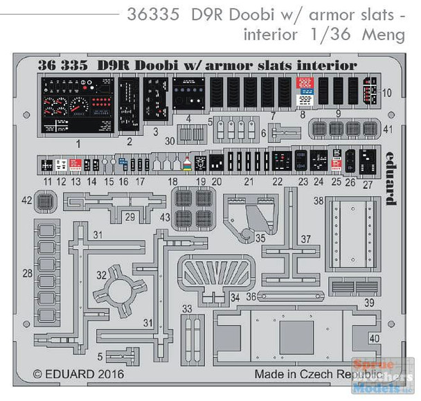 EDU36335 1:35 Eduard PE - D9R Doobi with Armor Slats Interior Detail Set (MNG kit)
