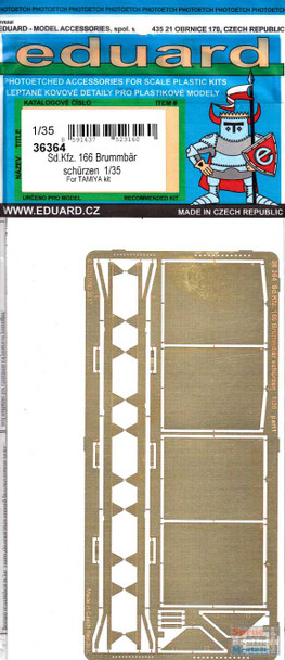 EDU36364 1:35 Eduard PE - Sd.Kfz.166 Brummbar Schurzen (TAM kit)