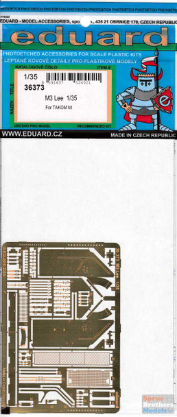 EDU36373 1:35 Eduard PE - M3 Lee Detail Set (TAK kit)