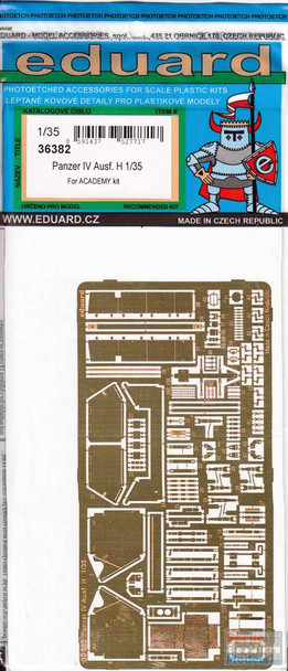 EDU36382 1:35 Eduard PE - Panzer IV Ausf H Detail Set (ACA kit)