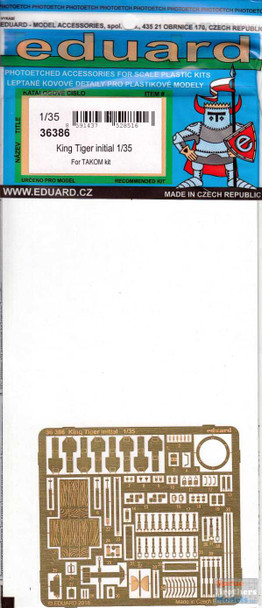 EDU36386 1:35 Eduard PE - King Tiger Initial Detail Set (TAK kit)