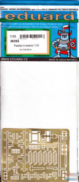 EDU36392 1:35 Eduard PE - Panther A Exterior Detail Set (TAK kit)