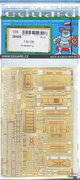 EDU36435 1:35 Eduard PE - T-55 Tank Detail Set (MIA kit)