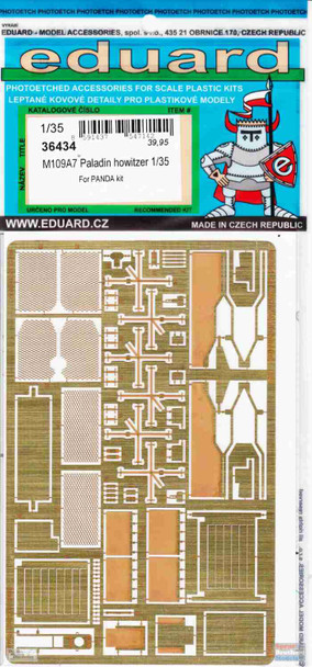 EDU36434 1:35 Eduard PE - M109A7 Paladin Howitzer Detail Set (PAN kit)