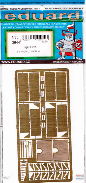 EDU36441 1:35 Eduard PE - Tiger I Detail Set (RFM kit)