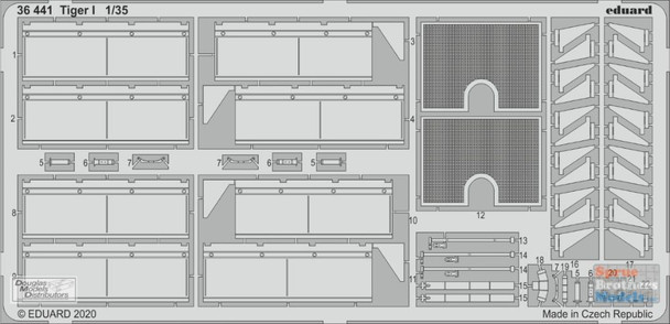 EDU36441 1:35 Eduard PE - Tiger I Detail Set (RFM kit)