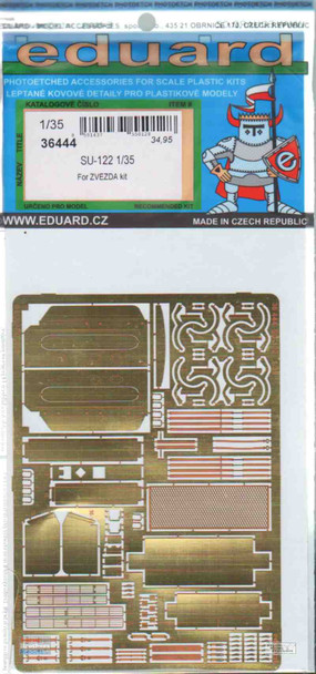 EDU36444 1:35 Eduard PE - Su-122 Detail Set (ZVE kit)