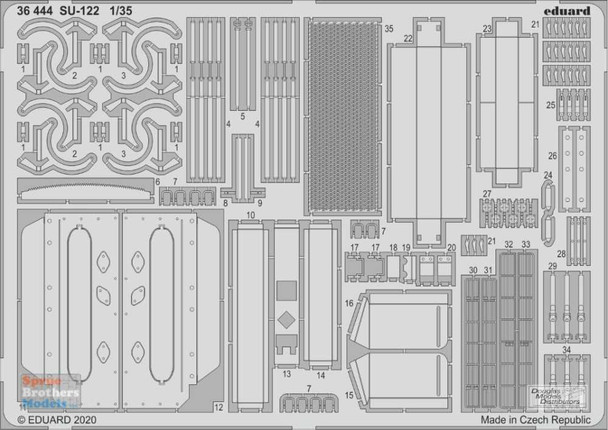 EDU36444 1:35 Eduard PE - Su-122 Detail Set (ZVE kit)