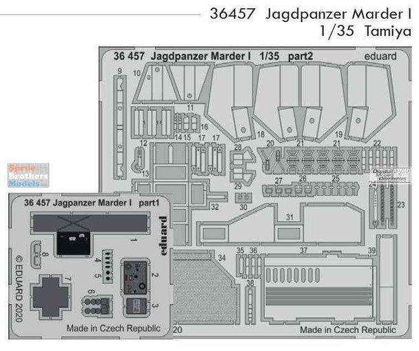 EDU36457 1:35 Eduard PE - Jagdpanzer Marder I Detail Set (TAM kit)