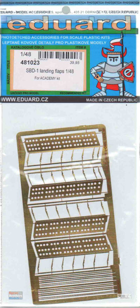 EDU481023 1:48 Eduard PE - SBD-1 Landing Flaps (ACA kit)