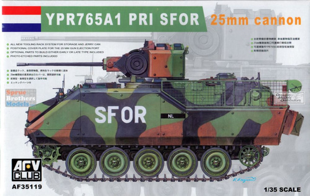 AFV35119 1:35 AFV Club NATO YPR765A1 PRI SFOR 25mm Cannon