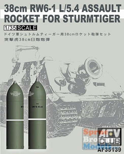 AFV35139 1:35 AFV Club 38cm RW6-1 L/5.4 Assault Rocket for Sturmtiger #35139