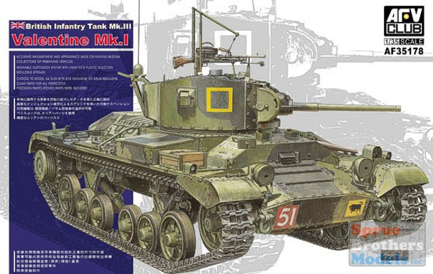 AFV35178 1:35 AFV Club British Infantry Tank Mk.III Valentine Mk.I