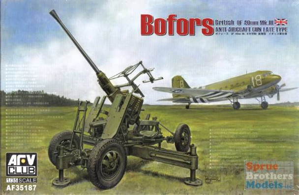 AFV35187 1:35 AFV Club British Bofors QF 40mm Mk III AA Gun Late