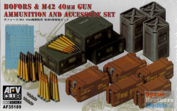 AFV35189 1:35 AFV Club Bofors & M42 40mm Gun Ammunition & Accessories