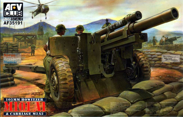 AFV35191 1:35 AFV Club 105mm Howitzer M101 A1 & Carriage M2A2