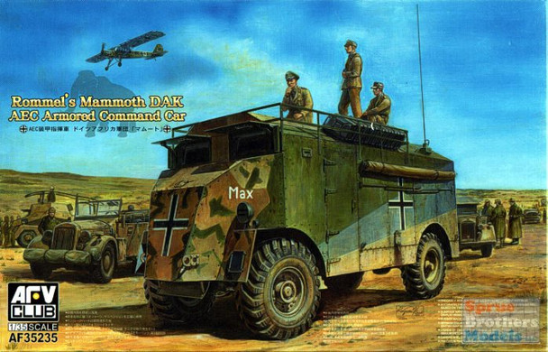 AFV35235 1:35 AFV Club Rommel's Mammoth DAK AEC Armored Command Car