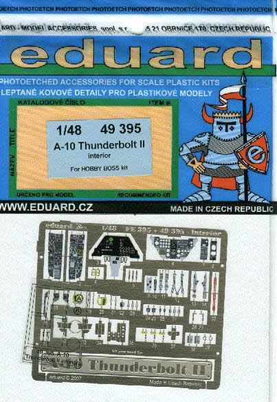 小物 A-10 EDU49395 1:48 Eduard Color PE - A-10 Thunderbolt II Detail Set
