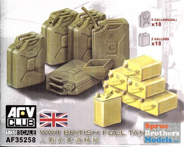 AFV35258 1:35 AFV Club WWII British Fuel Tank Set