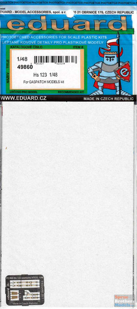 EDU49860 1:48 Eduard Color PE - Hs 123 Detail Set (GPT kit)
