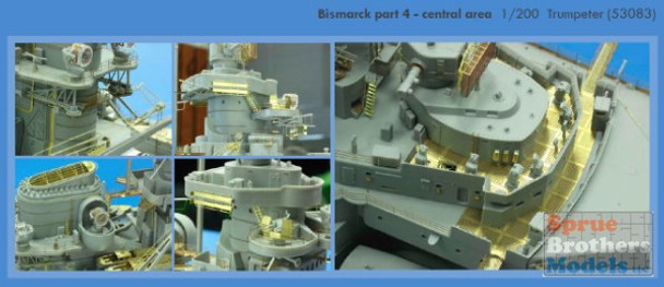 EDU53083 1:200 Eduard PE - Bismarck Part 4 Central Area Detail Set (TRP kit)