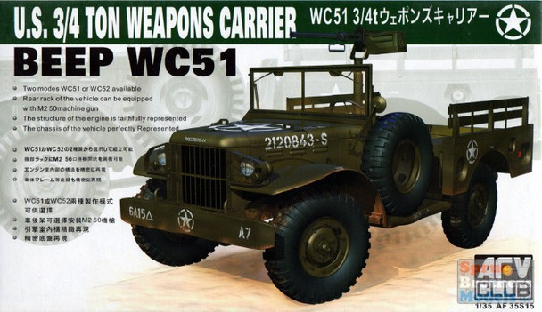 AFV35S15 1:35 AFV Club WC51/52 BEEP Weapons Carrier