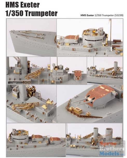 EDU53239 1:350 Eduard PE - HMS Exeter Detail Set (TRP kit)