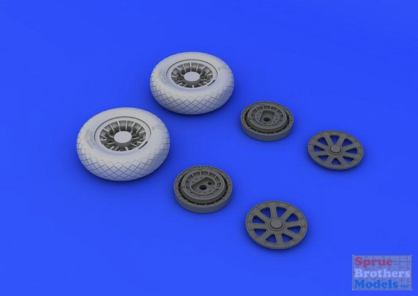 EDU632052 1:32 Eduard Brassin F4U-1 Corsair Wheels Diamond Pattern Set (TAM kit)