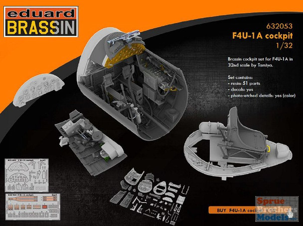 EDU632053 1:32 Eduard Brassin F4U-1A Corsair Cockpit Set (TAM kit)