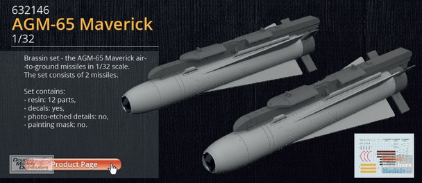 EDU632146 1:32 Eduard Brassin AGM-65 Maverick Missile Set