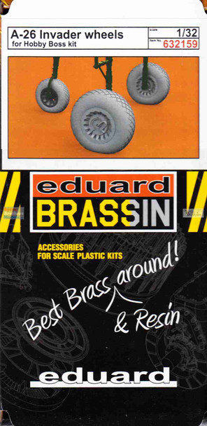 EDU632159 1:32 Eduard Brassin A-26 Invader Wheels Set (HBS kit)