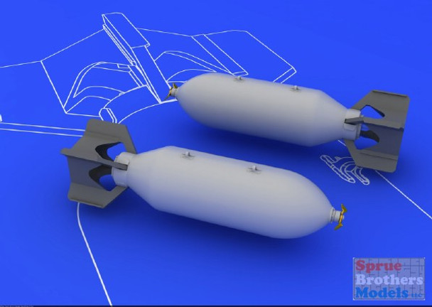 EDU648081 1:48 Eduard Brassin WW2 US 500lb Bombs Set (2 pcs)