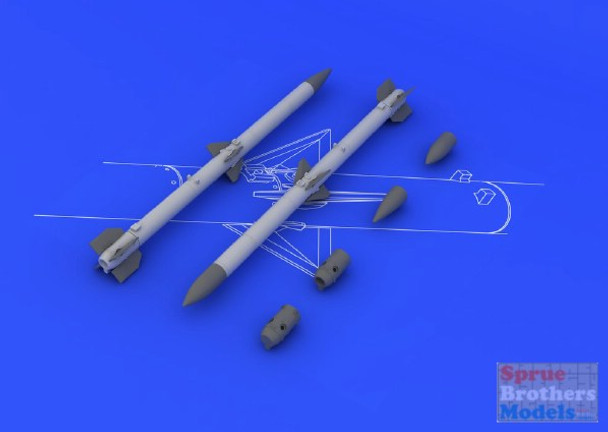 EDU648087 1:48 Eduard Brassin AIM-120C AMRAAM Set (2 pcs)