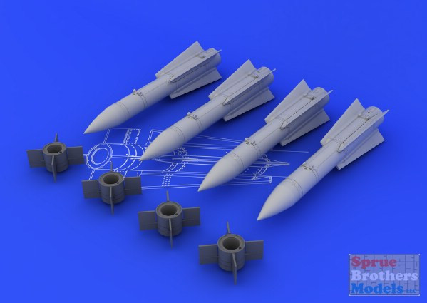 EDU648107 1:48 Eduard Brassin AIM-54C Phoenix MIssile Set (4 pcs