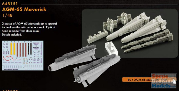 EDU648151 1:48 Eduard Brassin AGM-65 Maverick Missile Set