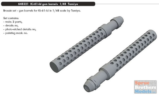 EDU648321 1:48 Eduard Ki-61-Id Hien Gun Barrels (TAM kit)