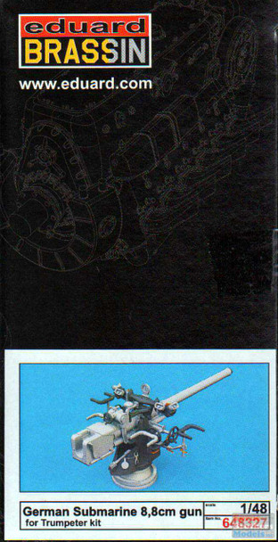 EDU648327 1:48 Eduard Brassin German Submarine 8.8cm Gun (TRP kit)