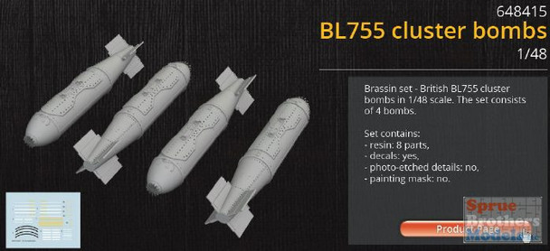 EDU648415 1:48 Eduard Brassin BL755 Cluster Bombs