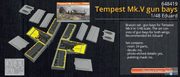 EDU648419 1:48 Eduard Brassin Tempest Mk.V Gun Bays (EDU kit)