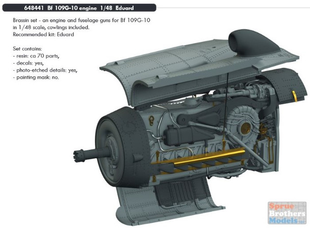 EDU648441 1:48 Eduard Brassin Bf 109G-10 Engine (EDU kit)