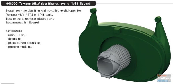 EDU648500 1:48 Eduard Brassin Tempest Mk.V Dust Filter with Eyelid (EDU kit)