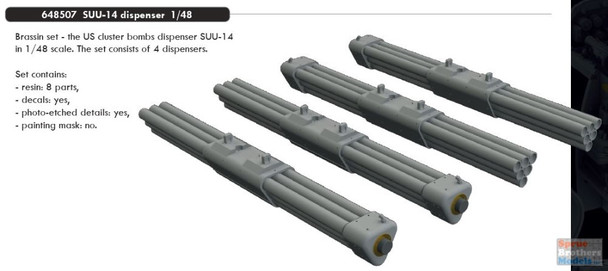 EDU648507 1:48 Eduard Brassin SUU-14 Dispenser Set