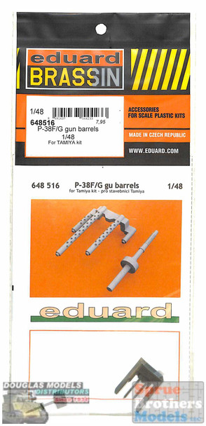 EDU648516 1:48 Eduard Brassin P-38F P-38G Lightning Gun Barrels (TAM kit)