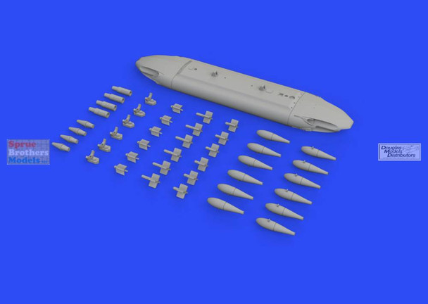 EDU648566 1:48 Eduard Brassin SUU-20 Dispenser with BDU-33 & Mk.76 Bombs