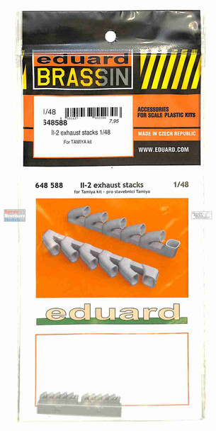 EDU648588 1:48 Eduard Brassin IL-2 Sturmovik Exhaust Stacks (TAM kit)